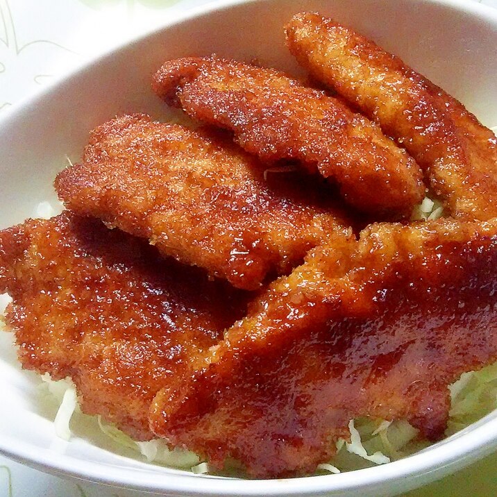 ささみのソースチキンカツ丼 レシピ 作り方 By Aoi 楽天レシピ